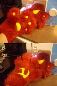 hand paws -personal done- by ShweeWolfCraftz