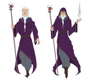 Character Concept Art: Balthezar the Wizard by DragonLairGames