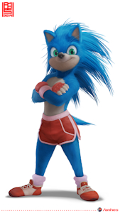 Sonic (the movie) - redesign by Anhes