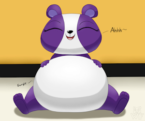 Fat and Happy Panda by WaffleFox