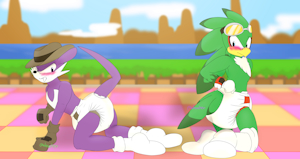 [ABDL/COMMISSION] Babylon Baby and Waddling Weasel by Wreathen