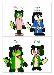Komodo Moe and Yaya Panda's children by ChelseaCatGirl