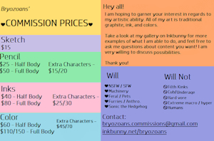 Commission Prices! by bryozoans