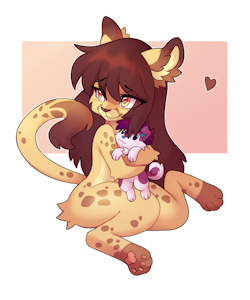 Smol cheetah n pup by Spunkymutt by ScottySkunk