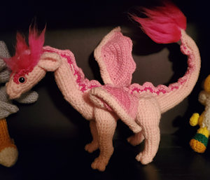 Strawberry Amigurumi Dragon by DragonGoddess