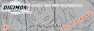 We started new project!! Digimon: Breeders Page1 Update! by HellwolfArt