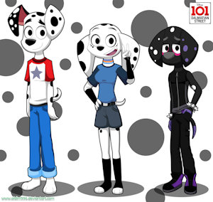 [101] Anthro Dalmatians by PlayZone