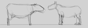 (very rough GIF) horse eats cow by CausationCorrelation