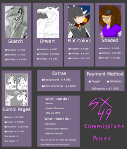 My commission prices (Read Desc) by Sx49