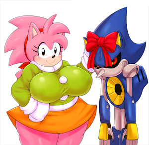 Amy Rose & Metal Sonic by MatoSpectoru