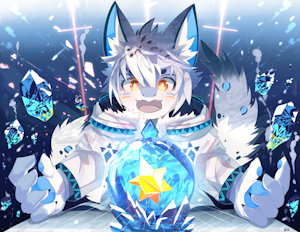 Ice and light magic by Nekojita