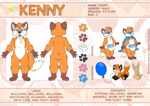 Kenny's Model Sheet - Yookey by KennyKitsune