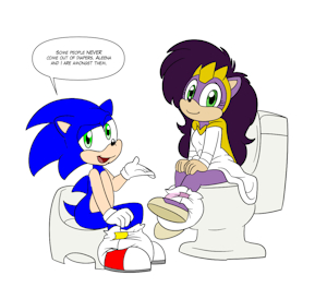 Sonic and Aleena - Diaper Duo (by tato; for SMKDMSQA) by jahubbard1