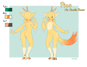 [oc Pico the Phoenix dancer by Potzm