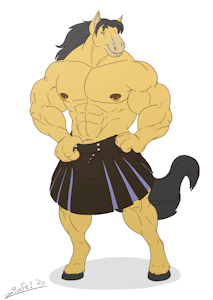 Horse in a Kilt by Ziude