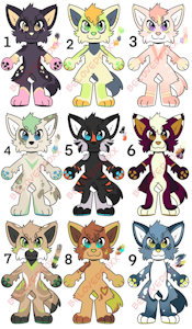 Adoptables - 9/9 by Belovedfox