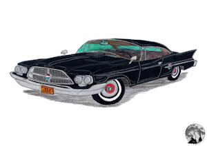 Gift Drawing - 1960 Chrysler 300 by moyomongoose