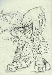 Knuxadow scketch! by Mimy92Sonadow