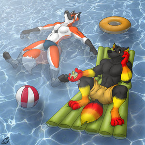Relax at the Pool by Ziude