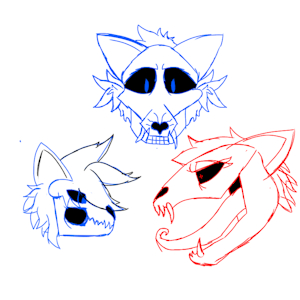 new ocs and fox and wolf skulls by evaionperez231