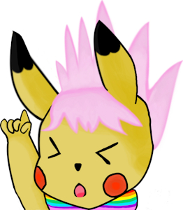 Gay Cotton Candy Punk Rocker Pika by nukie