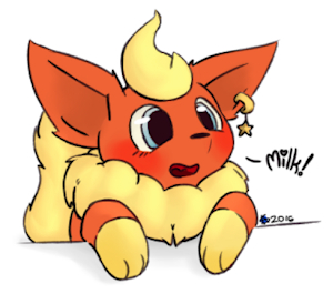 Flareon Pokesona (Old art) by StaryNighte