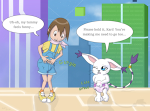 Kari and Gatomon Gotta Go by HydroFTT