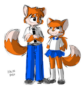 Siblings study sketch by krezz