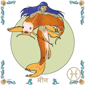 Zodiac - Pisces (colour) by AkemiW