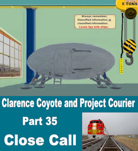 Clarence Coyote and Project Courier - Part 35 - Close Call by moyomongoose