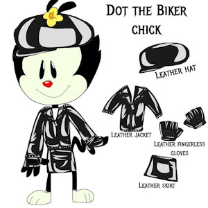 Dot the Biker Chick by RubberLappy