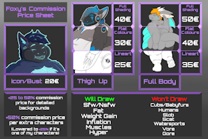 Commission Price Sheet by TheFoxyDragon