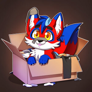 Fox in a Box of Socks by kazumafox