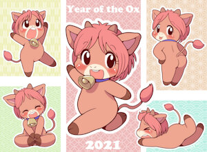 New Year Greeting 2021 -Year of the OX- by Sanae