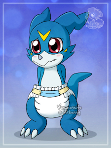 [Commission] Padded Veemon by Veemonsito