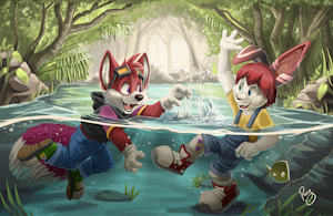 Swimming with Clothes On by pandapaco