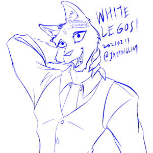 white fur Legosi by riverhayashi