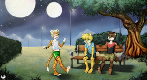 Dyson Sam and Aiden in the park by eldiman