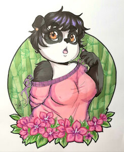 Bamboo in pink by DeosDrawingAsylum