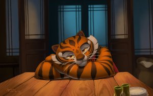 Tigress having a rest by RubberAnimations