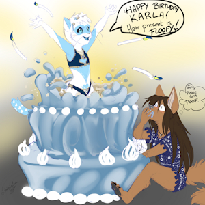 Stripper Floof! ::SSC:: For my birthday by LobaDeLaLuna