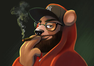 Comission Weed bear by GomezCat