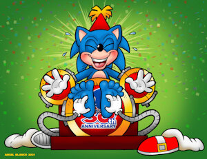Sonic The Hedgehog 30th Anniversary Tickle Torture by AngelBlancoArts