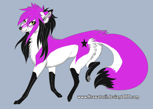 punk rock she wolf design for auction by snowflakethewolf77