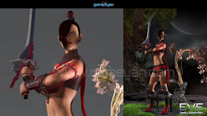 3D Character Modeling  Of 3D Eve Lady Warrior By 3D Animation Studio,  Los Angeles, California by gameyan