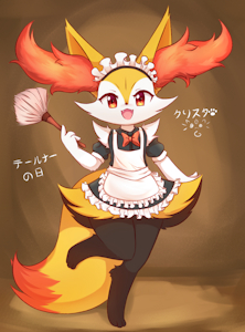 Maid Braixen by Kryztar2