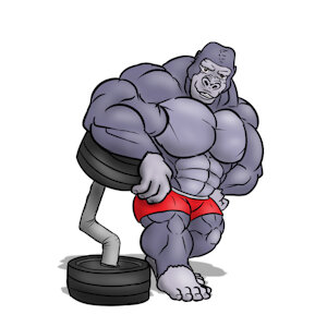 World's Gym Gorilla Mascot Fanart by YourInnerBeast