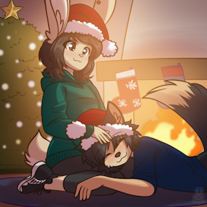 [Commission] Christmas with Maya by Bunnybits