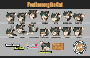 Feathersong the Cat Shimeji | COMMISSION by ZooVKR