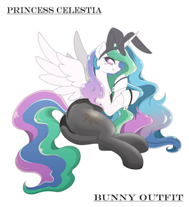 Princess Celestia - Bunny Outfit by WishingStarPone